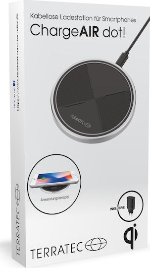 TerraTec Ασύρματος Φορτιστής (Qi Pad) Μαύρος (ChargeAir dot!)