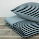Nima Duvet Cover Set Cotton Queen with 2 Pillowcases 220x240 Suave Dark Blue