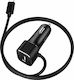 Andowl M2-0317a1 Car Charger 2A with one Port: 1xUSB with Cable Embedded Black Color