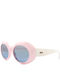 Snob Milano Audry Sonnenbrillen mit Rosa Rahmen und Hellblau Linse SN133C005Z