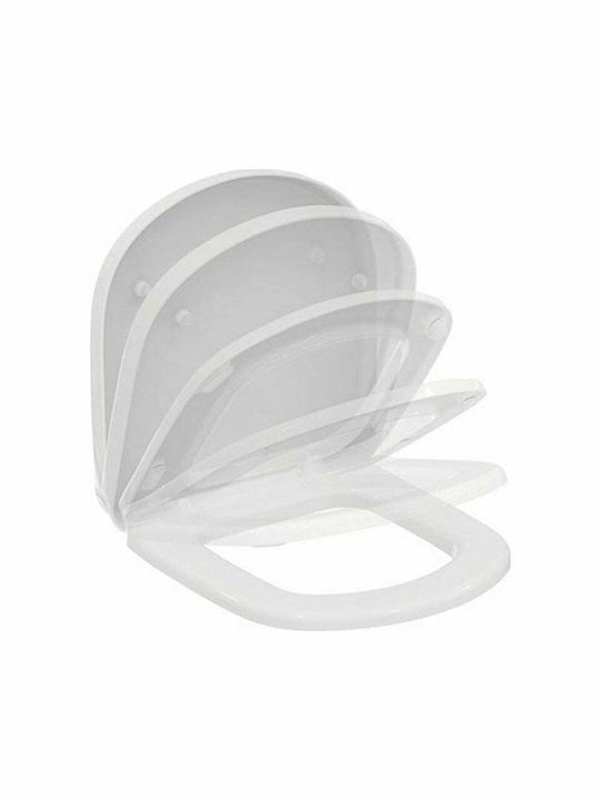 Karag Plastic Soft Close Toilet Slim Seat White Sorrento 44cm