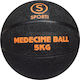 Sporti Μπάλα Medicine 5kg σε Μαύρο Χρώμα