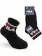FILA Athletic Kids' Ankle Socks Black 3 Pairs
