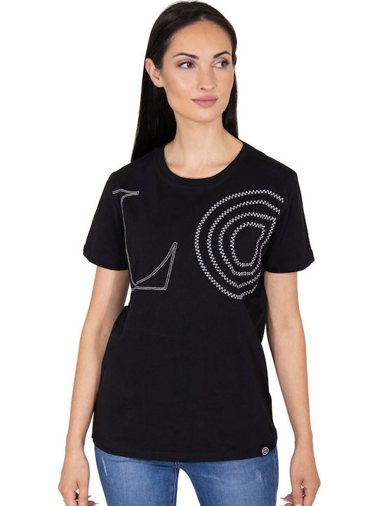 Desigual Paris Γυναικείο T-shirt Μαύρο