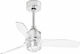 Faro Barcelona Just Fan Smart 33426WP Ceiling Fan 81cm Chrome / Transparent