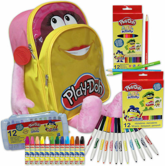 Hasbro Play-Doh Комплект за Оцветяване Розов комплект за изкуство в раница