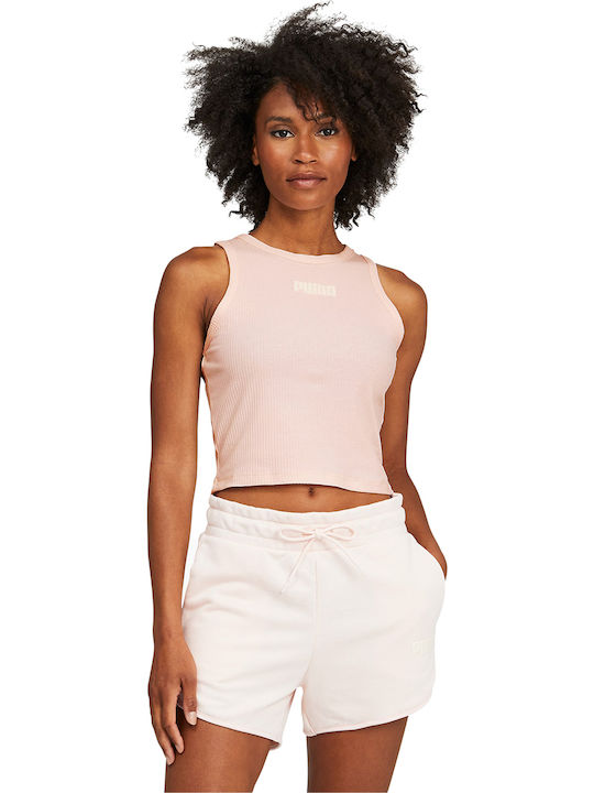 Puma Modern Basics Women's Athletic Crop Top Sleeveless Pink