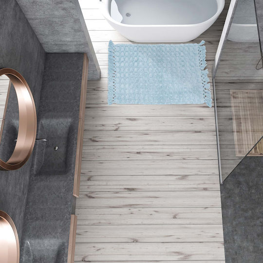 Das Home Πατάκι Μπάνιου Βαμβακερό 0564 420750800564 Σιελ 50x80εκ.