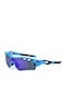 Polareye Men's Sunglasses with Light Blue Plastic Frame and Blue Polarized Lens