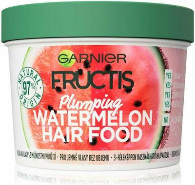 Garnier Fructis Hair Food Watermelon Μάσκα Μαλλιών για Ενυδάτωση 390ml