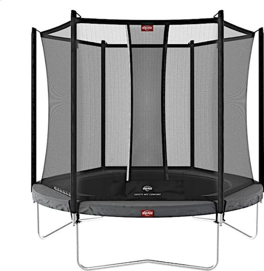 Berg Toys Favorit Regular + Safety Net Comfort Τραμπολίνο Εξωτερικού Χώρου Διαμέτρου 330εκ. με Προστατευτικό Δίχτυ Γκρι
