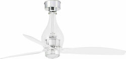 Faro Barcelona 32W with Light 128cm Transparent Mini Eterfan Led Smart