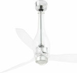 Faro Barcelona Eterfan Led 33381-9 Ceiling Fan 128cm with Light Transparent