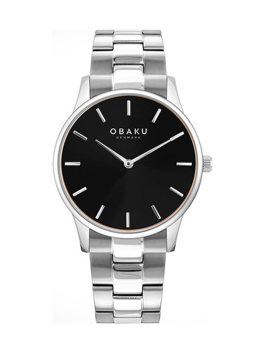 Obaku Uhr Batterie mit Silber Metallarmband