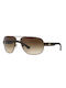 Armani Exchange Men's Sunglasses with Black Frame and Brown Gradient Polarized Lens AX2012S 605813