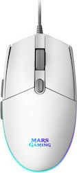 Mars Gaming MMG RGB Gaming Ποντίκι 3200 DPI Λευκό