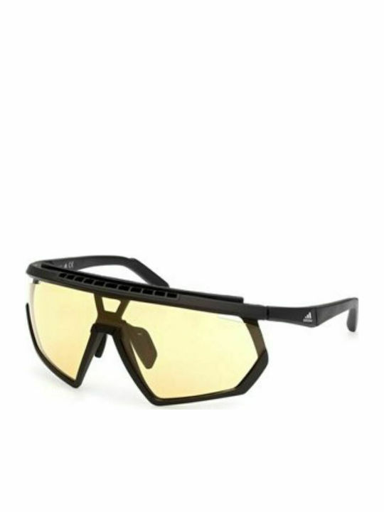 Adidas Мъжки Слънчеви очила с Черно Пластмасов Рамка SP0029 02E