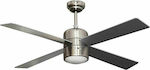 Bormann Elite BFN6110 034766 Ceiling Fan 120cm with Light and Remote Control Silver
