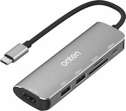 Onten USB-C Docking Station με HDMI 4K PD (OTN-95116)