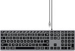 Satechi Slim W3 Wired Doar tastatura Engleză US Gri