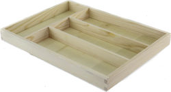 Wooden Desk Organizer in Beige Color 32.5x32.5x2.8cm.