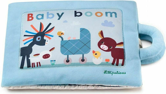 Lilliputiens Activity Book Book The Mom with the Little Ones made of Fabric for 18++ Months