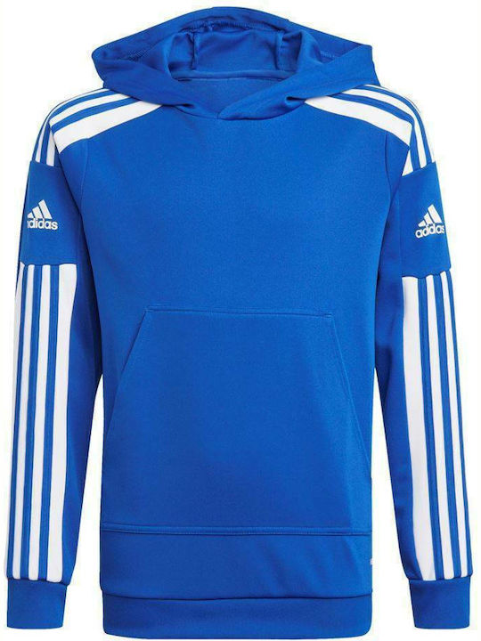 Adidas Kinder Sweatshirt mit Kapuze und Taschen Blau Squadra 21