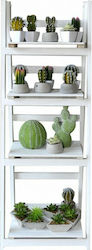 Lalos 2114 Decorative Shelf Unit Garden Wooden Ladder White 112x41x33cm 2114