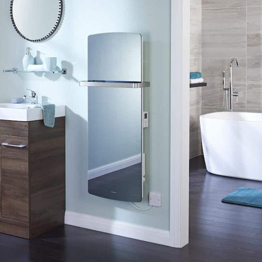 Dimplex TRP 100M Electric Towel Rail with Glass Front 1000W 108.8x46.5cm Silver