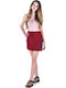 Ana Mini Rock Burgundisch