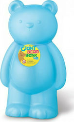 4M Teddybär Kinder Spardose Plastik Blue 17x12x30cm