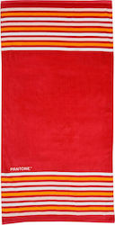 Stamion Kids' Beach Towel 75x150εκ. In Red Colour 150x75cm