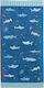 Stephen Joseph Kids Beach Towel Blue Sharks 152...