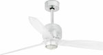 Faro Barcelona Deco Fan Led Smart 33394DWP-9 Ceiling Fan 128cm with Light Chrome