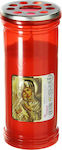 Viosarp Plastic Memorial Tribute Candle 40Τ Red 4 Days Burning Time