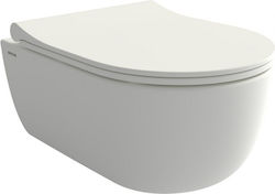 Bocchi V-Tondo Λεκάνη Κρεμαστή Rimless με Slim Κάλυμμα Duroplast Soft Close Λευκή Bocchi V-Tondo Λεκάνη Κρεμαστή Rimless με Slim Κάλυμμα Duroplast Soft Close Λευκή