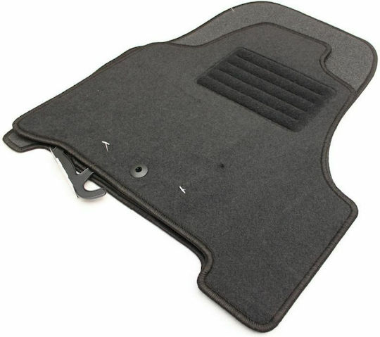 Petex Μπροστινά Πατάκια 2τμχ για Peugeot 807 Fiat Ulysse Citroen C8 2002 Μαύρα