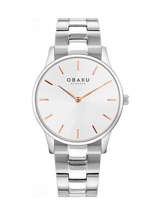 Obaku Lyng Slate Ρολόι Μπαταρίας με Μεταλλικό Μπρασελέ Obaku Lyng Slate Ρολόι Μπαταρίας με Μεταλλικό Μπρασελέ