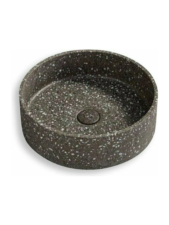 Icon Ήρα Επικαθήμενος Νιπτήρας Κεραμικός 39x39x12cm Μπλε