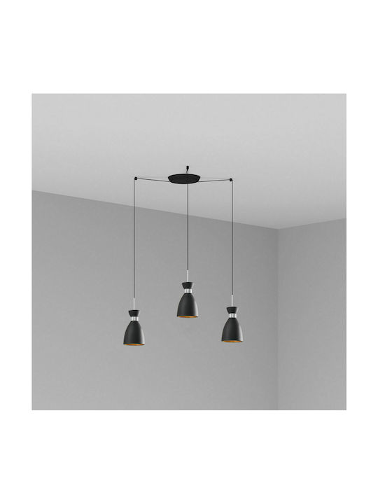 Faro Barcelona Pendant Light Three-Light for Socket E27 Black