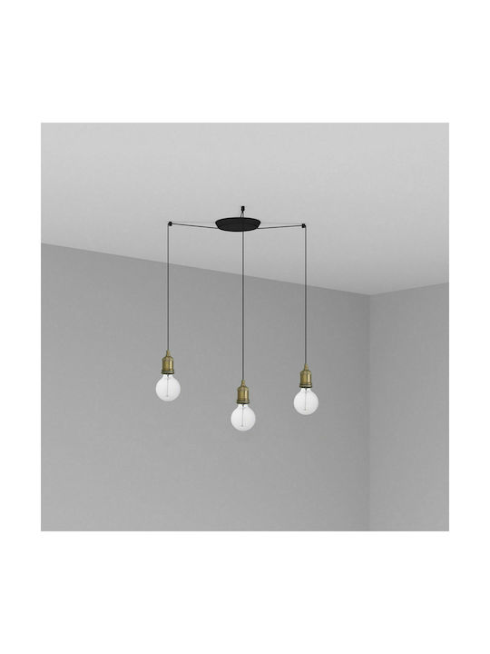 Faro Barcelona Pendant Light Three-Light for Socket E27 Black