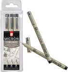 Sakura Pigma Micron Design Markers 8mm Black 3pcs