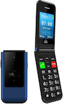 Powertech Sentry Dual II Single SIM Handy mit Großen Tasten Blau