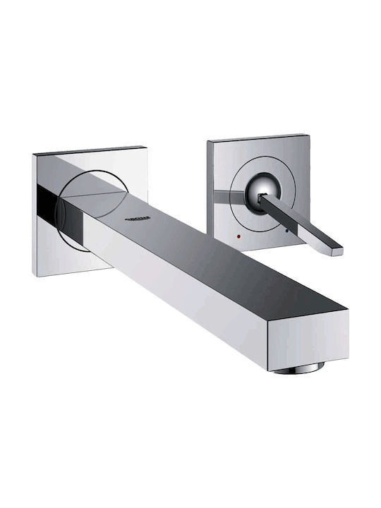 Grohe Eurocube Joy Built-In Mixer & Spout Set for Bathroom Sink with 1 Exit Silver