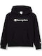 Kids Sweatshirt with Hood and Pockets Black