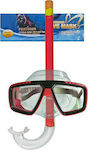 Summertiempo Kids' Diving Mask Set with Respirator 62239 Σετ Μάσκα με Αναπνευστήρα Κόκκινο Red