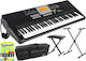 Keyboard Classic Cantabile CPK-403 with 61 Dynamic Keys with Stand and Stool Black Deluxe Bundle