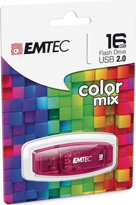 Emtec C410 Color Mix 16GB USB 2.0 Stick Roșu