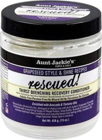 Aunt Jackie' s Grapeseed Rescued Conditioner Αναδόμησης/Θρέψης για Όλους τους Τύπους Μαλλιών 426ml