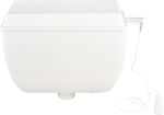Spek Niagara Wandmontiert Kunststoff Toiletten-Spülung Rechteckig Weiß